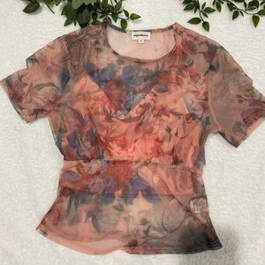 Superdown Simona Sheer Top